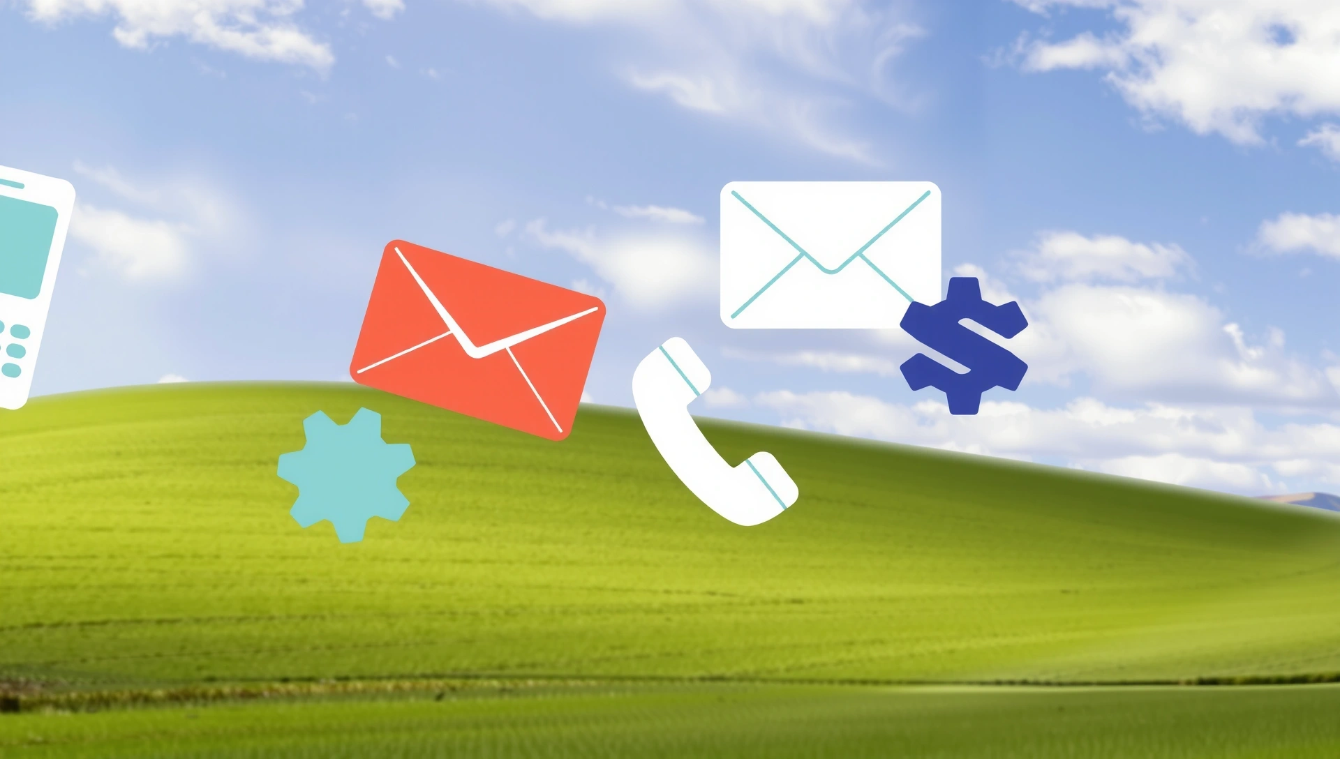 Imagine de fundal abstractă cu elemente de comunicare și natură