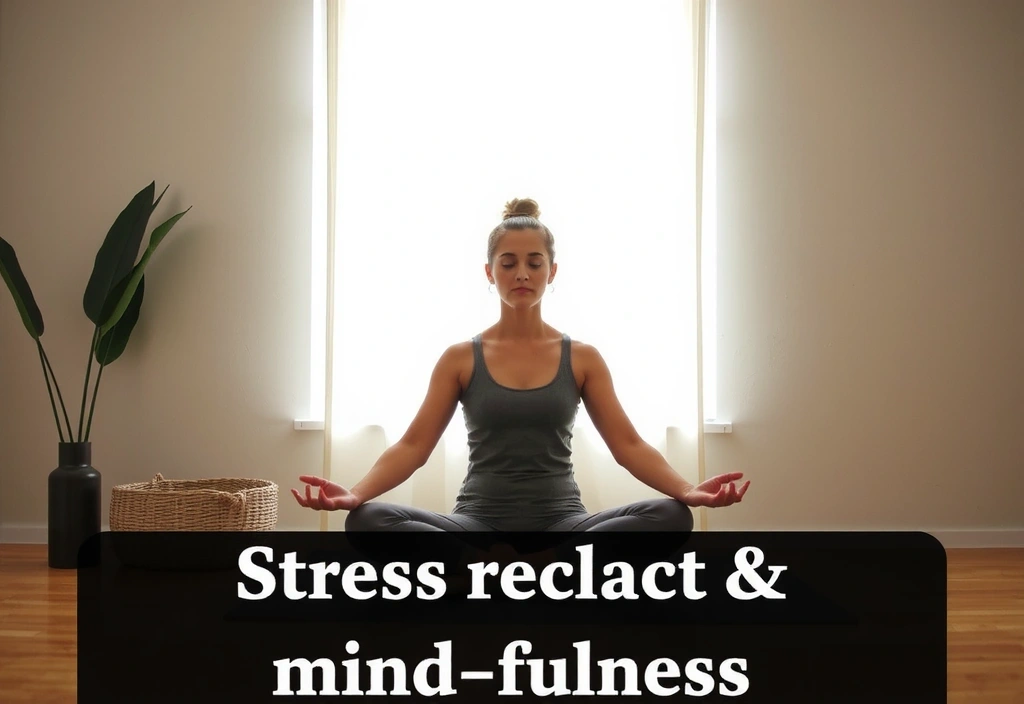 O persoană meditând într-un cadru liniștit, simbolizând reducerea stresului